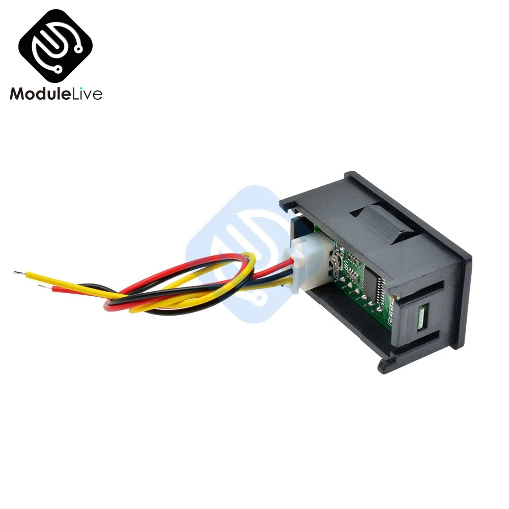 0.36 inch 0.36'' Mini Digital Voltmeter Volt Voltage Meter LED Panel Electric Voltage Tester 3 Wires 12V 24V 48V DC 0-100V 4 Bit