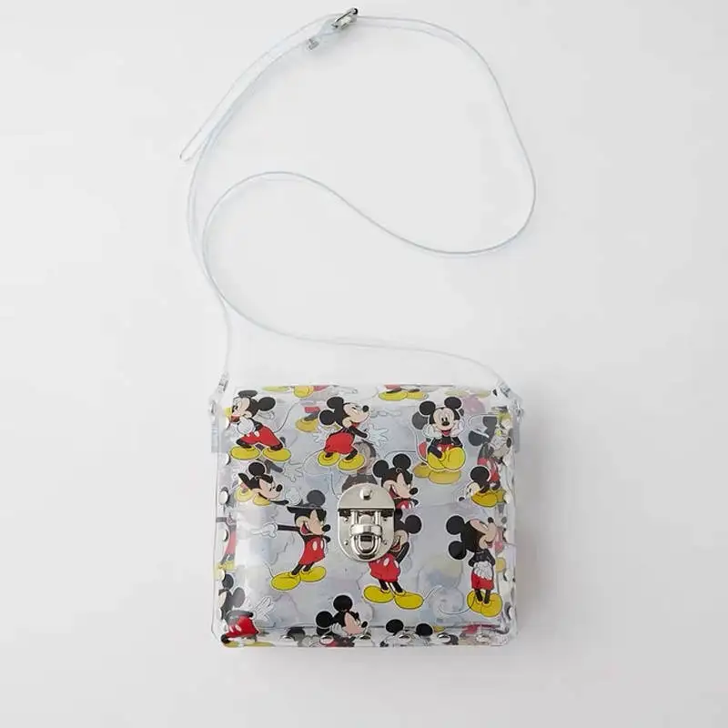 Дисней Микки Маус мультфильм леди сумка через плечо ПВХ женская модная сумка Минни хозяйственная сумка - Цвет: Серый