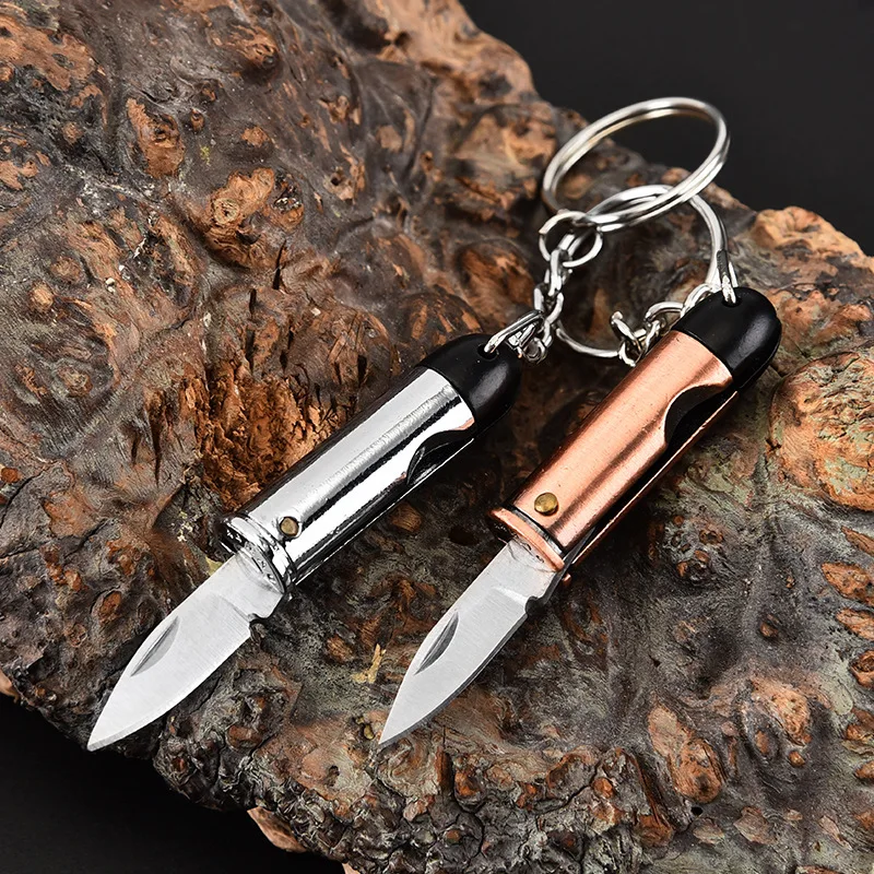 Mini Knife Keychain Bullet Knife Bullet Pocket Knife Keychain Mini