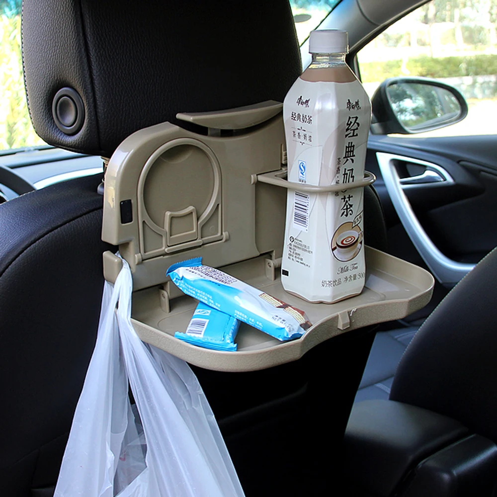  LEEPEE Car folding table car cup holder Car Back Seat Table Holder Stand Desk Auto Drink Food Cup T