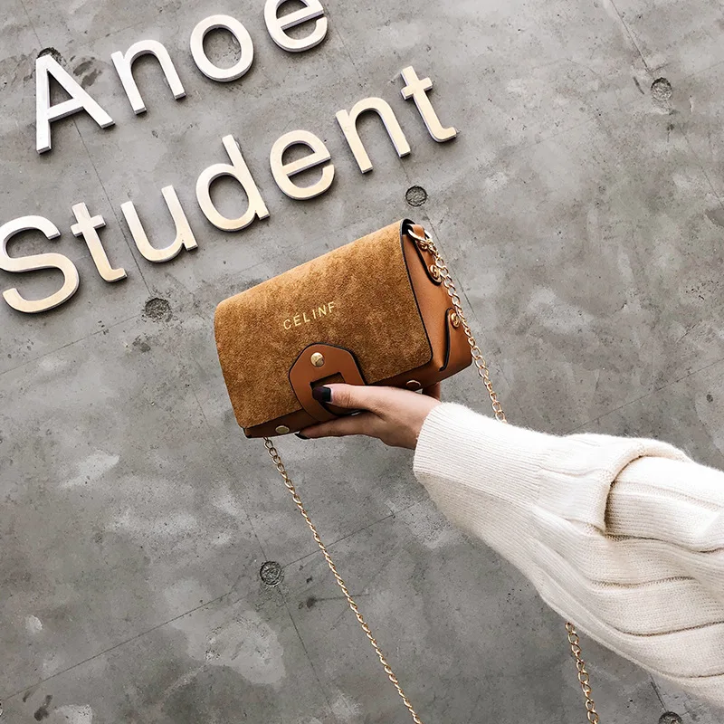 

Bag Women's New Style Retro Simple Versatile Cover Type Square Sling Bag Casual Shoulder Oblique WOMEN'S Bag Support a-Piece wit