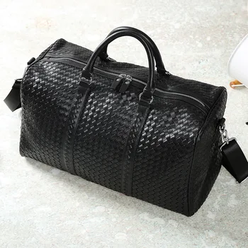 

2019 new travel bag woven large-capacity handbag shoulder bag computer bag Korean travel bag fashion simple
