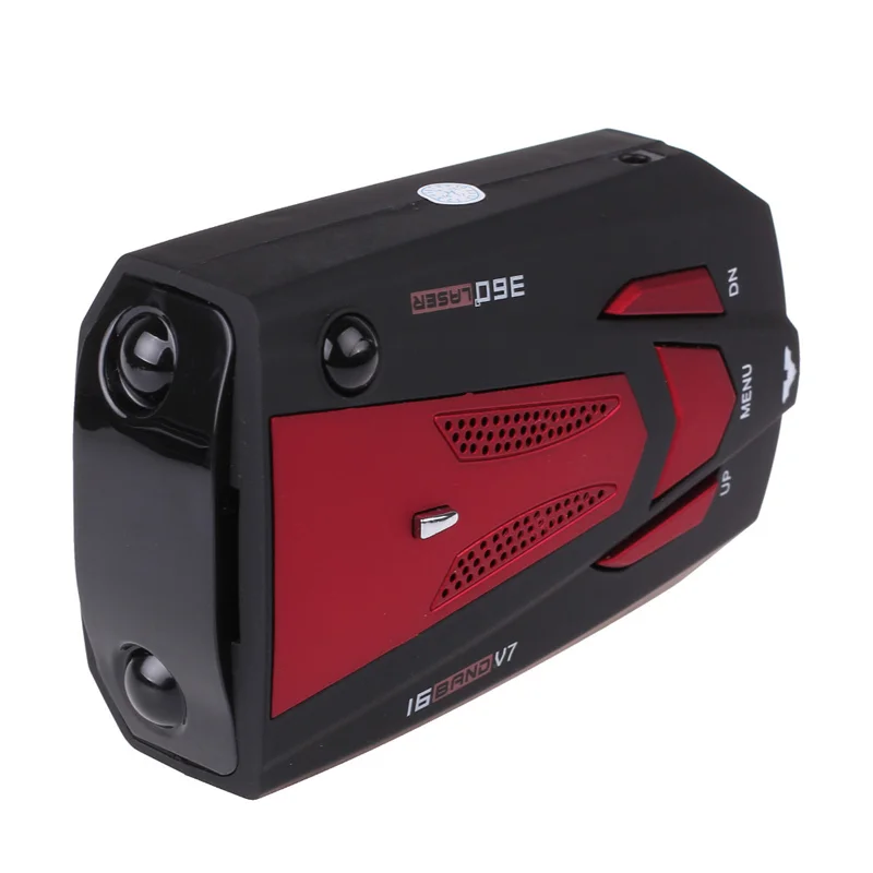 

YLKGTTER Car Radar Detector English Russian Auto 360 Degree Vehicle V7 Speed Voice Alert Alarm Warning 16 Band LED Display