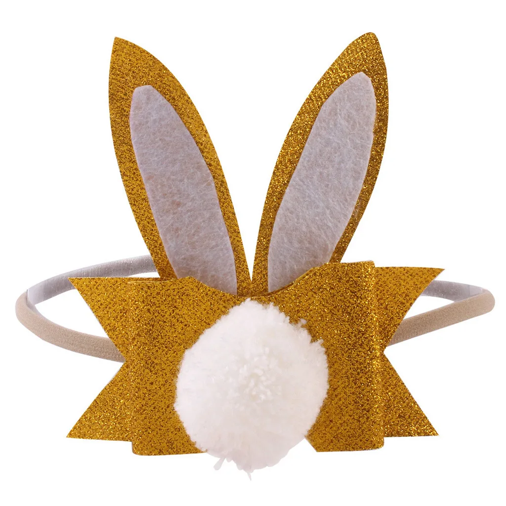 Baby plush rabbit ear hair ring hair accessory Baby Toddler Girls Kids Bow Knot Turban Headband Hair Band Child 