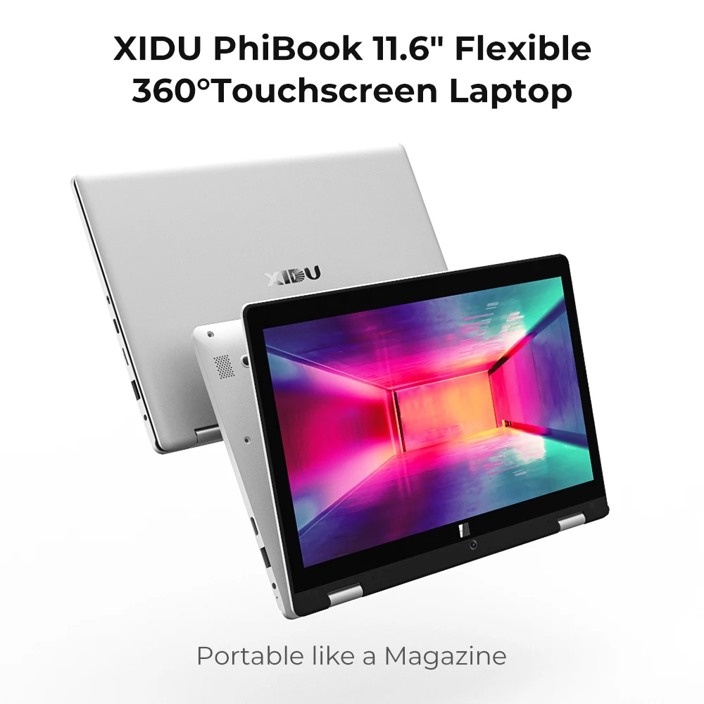XIDU планшет 11 6 дюймов лаптоп с 4 Гб ОЗУ 64 ПЗУ Intel Z8350 четырехъядерный клавиатура