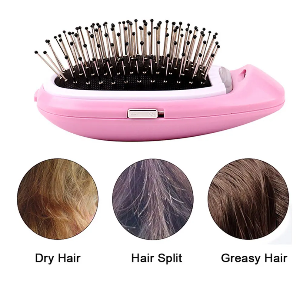 

Portable Ionic Hair Brush Magic Electric Anti-static Hair Modeling Styling Comb No More Frizz Hair Combs 2 Colors Dropship