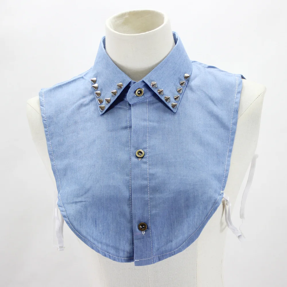 

New Girls Cotton Shirt Lapel False Collars for Women Fake Collar Neck Tie Vintage Detachable Collar Top Female Accessories