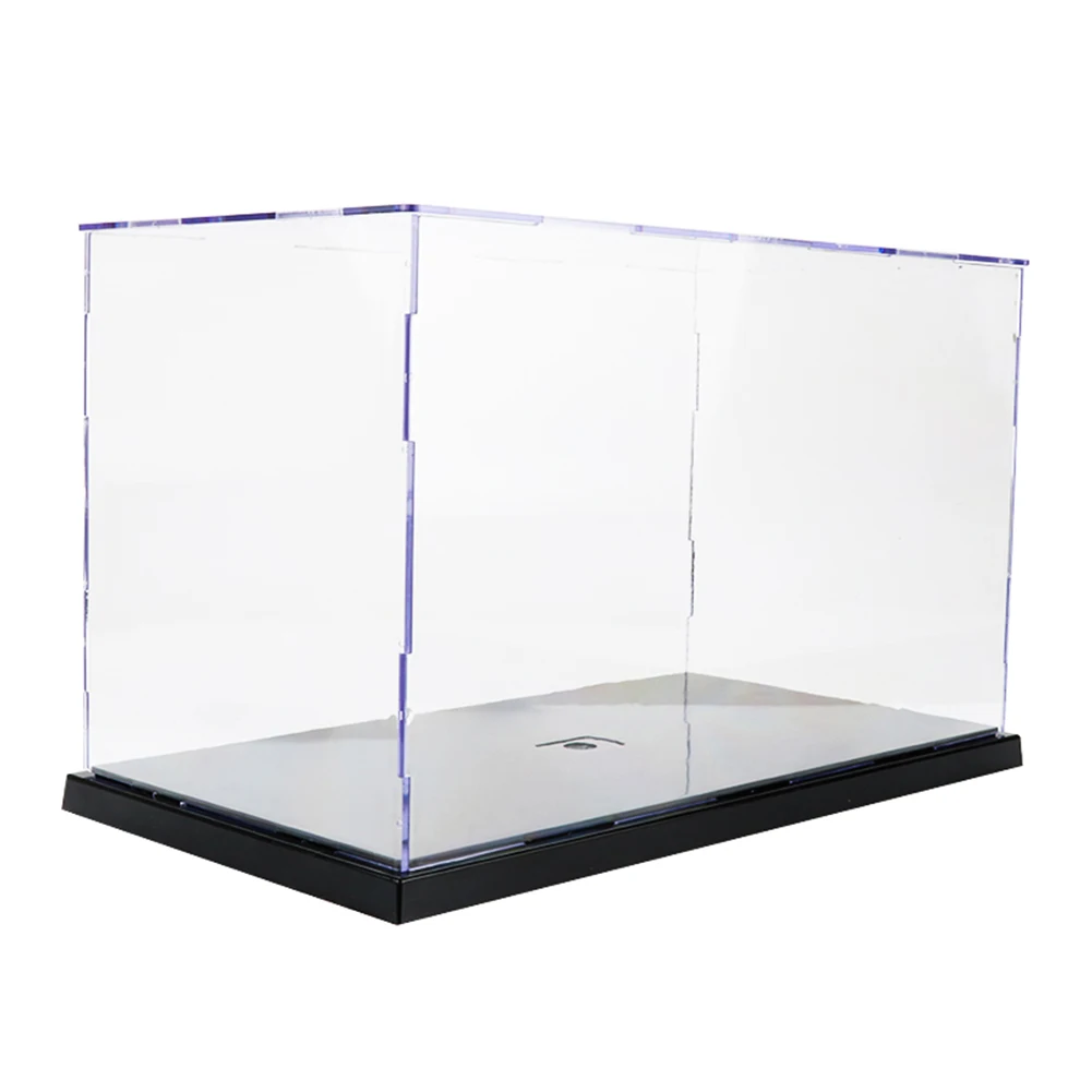 Transparent Acrylic Display Case Tray Dustproof Storage Show Box 31x17x19cm 