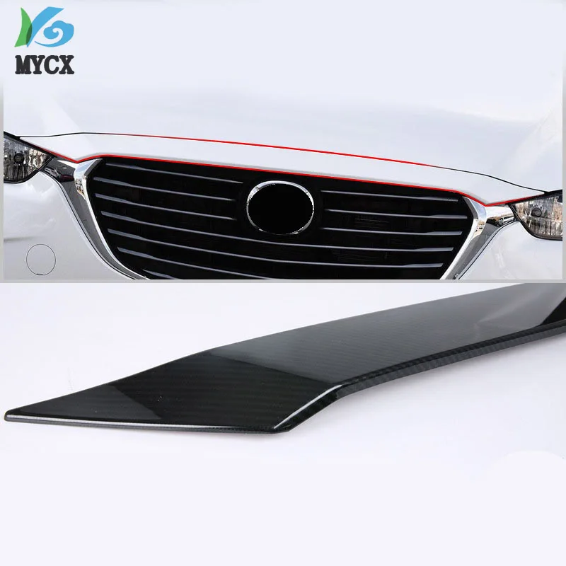 

For Mazda CX-3 CX3 2018 2019 accessories ABS Chrome Front Grille Hood Engine Cover Trim Exterior Parts Chromium Styling