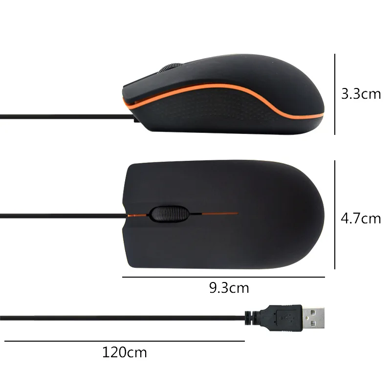Мышь Компьютерная Проводная эргономичная с USB кабелем совместимая Windows 8/7|Мыши| |