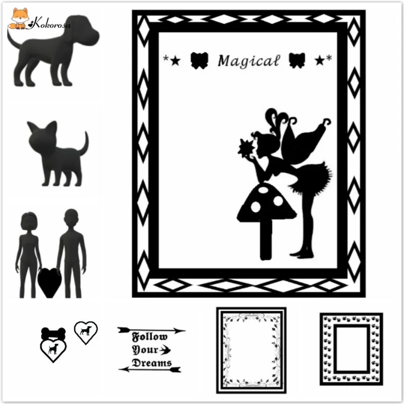 

Kokorosa Cutting Dies Metal Frame and Pet Dies Die Scrapbooking Album Card Making Embossing Stencil Decor Diecuts