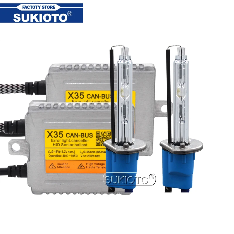 Ксеноновая лампа для фар SUKIOTO 35 Вт 9012 HIR2 5500K H1 H7 H11 HB3 HB4 D2H | Автомобили и мотоциклы