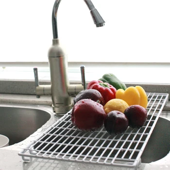 

Hot 2 Tiers Multifunctional Dish Drying Rack Kitchen Accessorie Washing Holder Basket Knife Sink Dish Drainer Drying Rack 2019