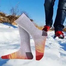 Для мужчин и женщин Регулируемый температурный грелка для ног практичная перезаряжаемая зимняя сухая батарея электрические безопасные носки с подогревом моющиеся