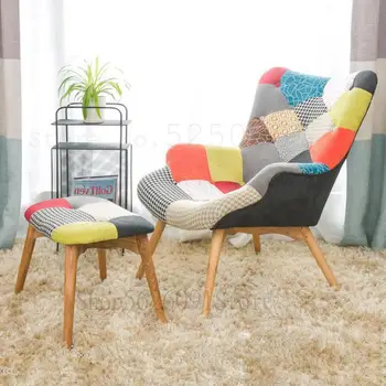 

Nordic Single Sofa Chair Modern Simple Small Family Leisure Tiger Chair Bedroom Balcony Lazy Small Sofa Lounge Chair