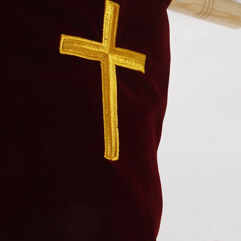 burgundy church offering bag