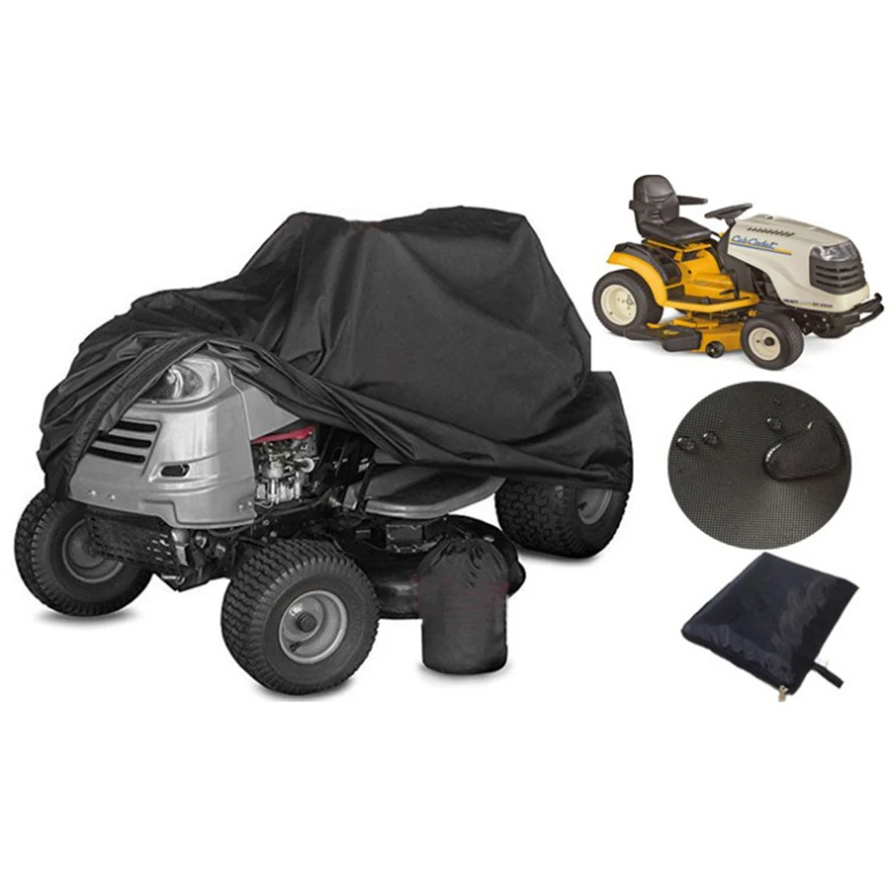 Polyester UV Protector Universal Fit Washable Garden Accessories Tool Outdoor Lawn Mower Cover Sunshade Black Waterproof Soft