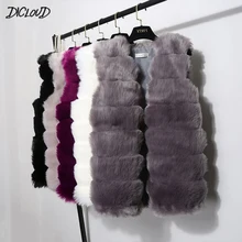 

Autumn Winter Faux Fur Coat Women Thick Warm Fur Elegant Sleeveless Long Vest Woman Casual Slim Luxury Thick Warm Fur Jacket