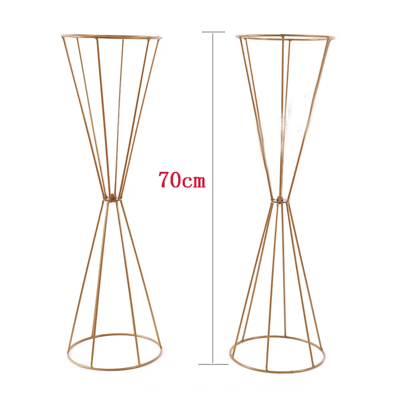 

2pcs Wedding Road Lead Flower Stand Metal Candlestick Stand Wedding Centerpiece Event Party Decoration For Table T- Stand Decor
