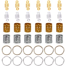 60 шт плетеные украшения для волос полированные многократные износостойкие простые в использовании манжеты кольца для косичек ювелирные изделия для волос Подвески