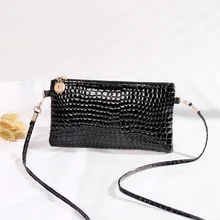 

New Crocodile Pattern Small Square Bag Female Hand Holding One Shoulder Messenger Key Mobile Phone Coin Purse Bags