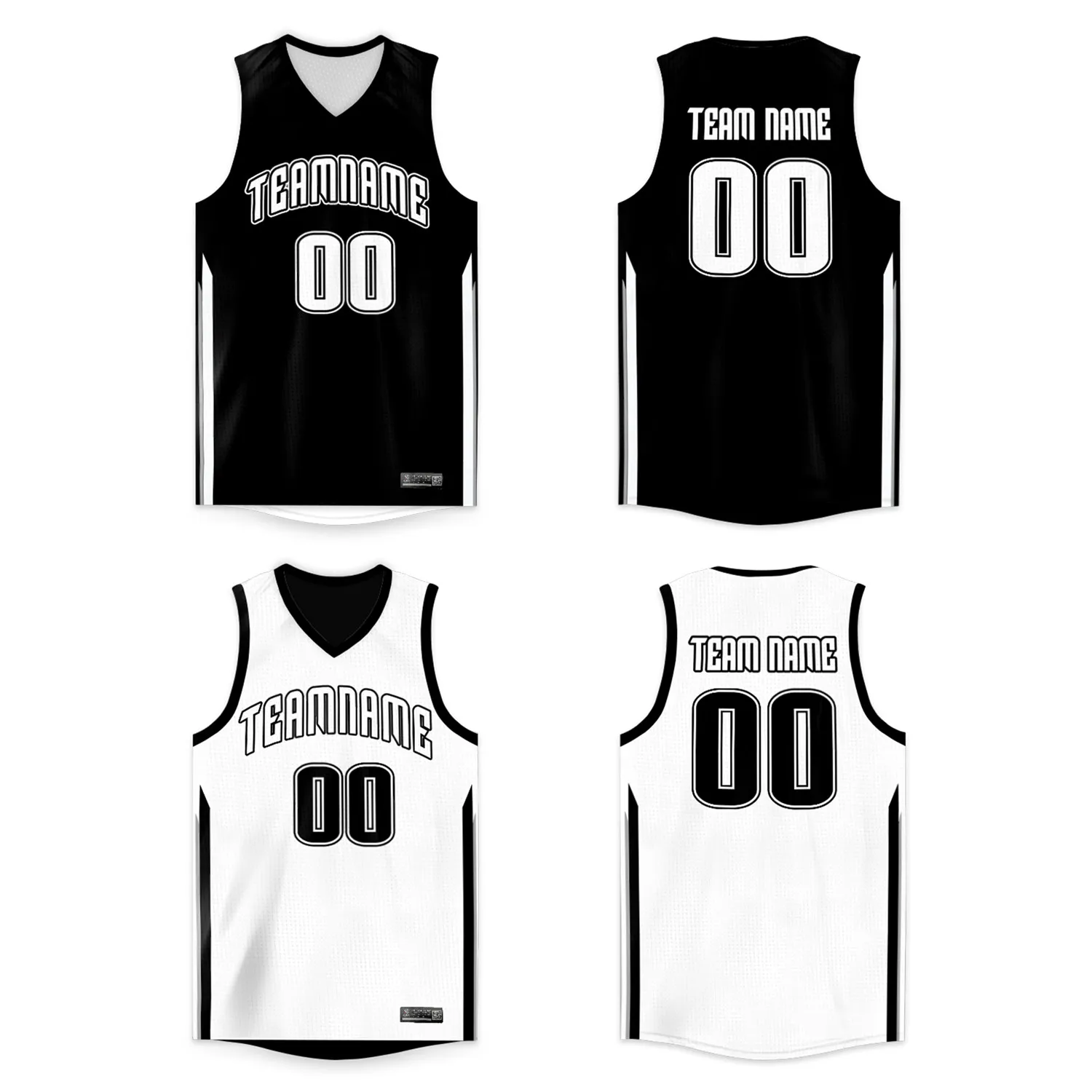 JT Basketball Retro Tank Top - White/Black