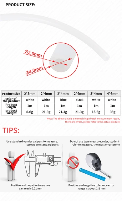 Tubo PTFE Teflon Per Stampanti 3D - 10m, Con Connettori PC4-M6 E PC4-M10, Taglierina - Foto 5