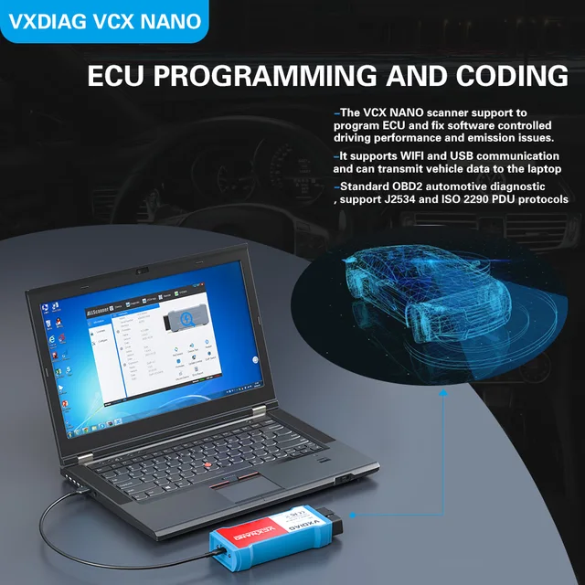 VXDIAG VCX NANO For Mazda IDS V122 Automotivo OBD2 Code Reader Car Diagnostic Tools Full System Diagnosis Scanner For Ford IDS 4