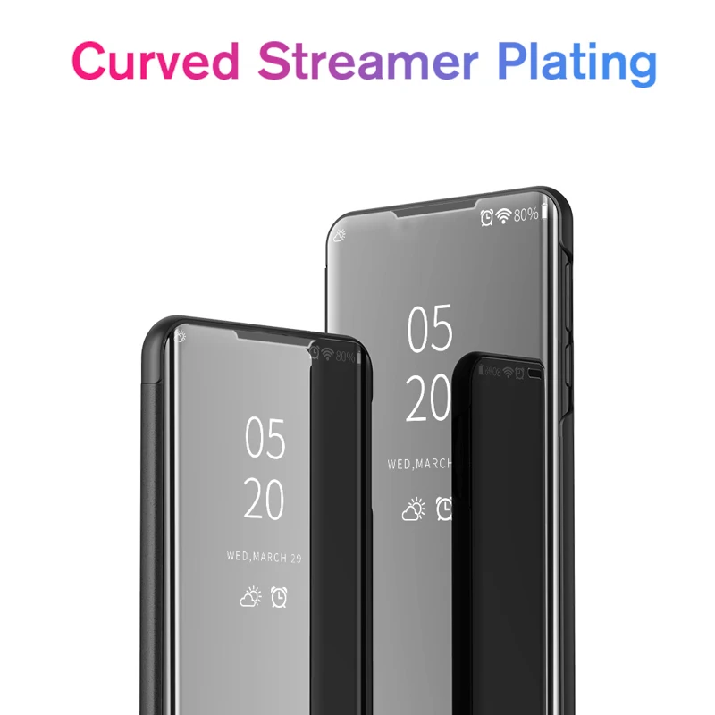 Deyonta Прозрачный чехол для huawei Nova 5 5i, умный зеркальный флип-чехол для huawei P Smart Z Honor 9X Pro P20 lite, чехол