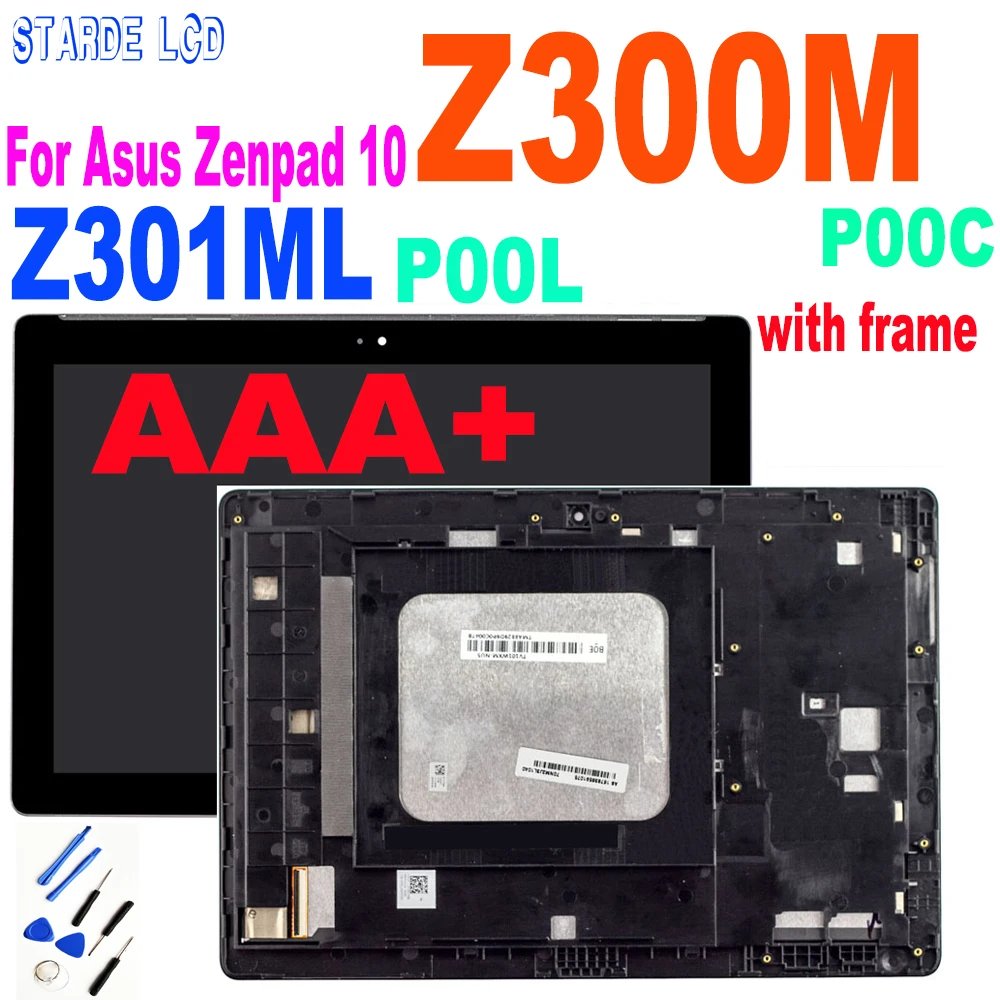 ЖК-дисплей AAA + для Asus Zenpad 10 Z300M P00C Z301ML P00L сенсорный экран дигитайзер панель в сборе