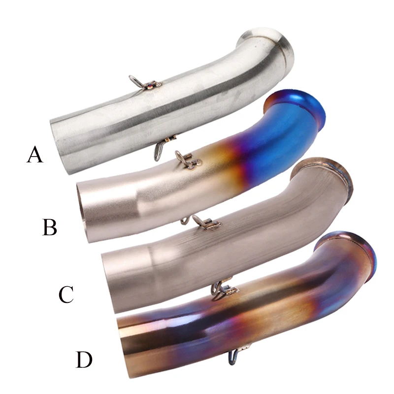 Motorcycle Exhaust System Modified Link Pipe Titanium Alloy Middle Mid Connect Tube Slip On For DUKE 125 250 390 RC390 2017-2020 |