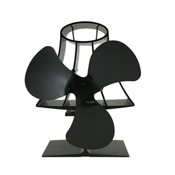 

Heat Powered Wood Stove Eco Fan Temperature Gauge Ultra Quiet Fireplace Wood Burning Fan Heat Distribution