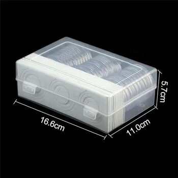 

30pcs Coin Capsules Round Plastic Coin Holder Box Case Container With Washer Storage Organizer Box For Coin Collection Supplies