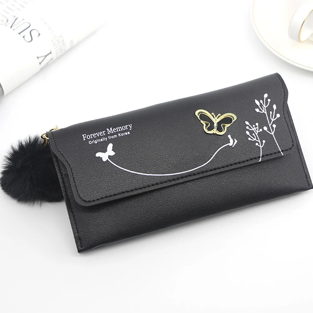 Long Women's Wallet Female Purses Tassel Card Holder Wallets Female PU Leather Clutch Money Bag Pu Leather Wallet