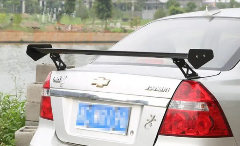 

High quality Alumini Black primer Car Rear Trunk Lip Spoiler Wing Fits For Universality Sedan Three-box 1968- 2019