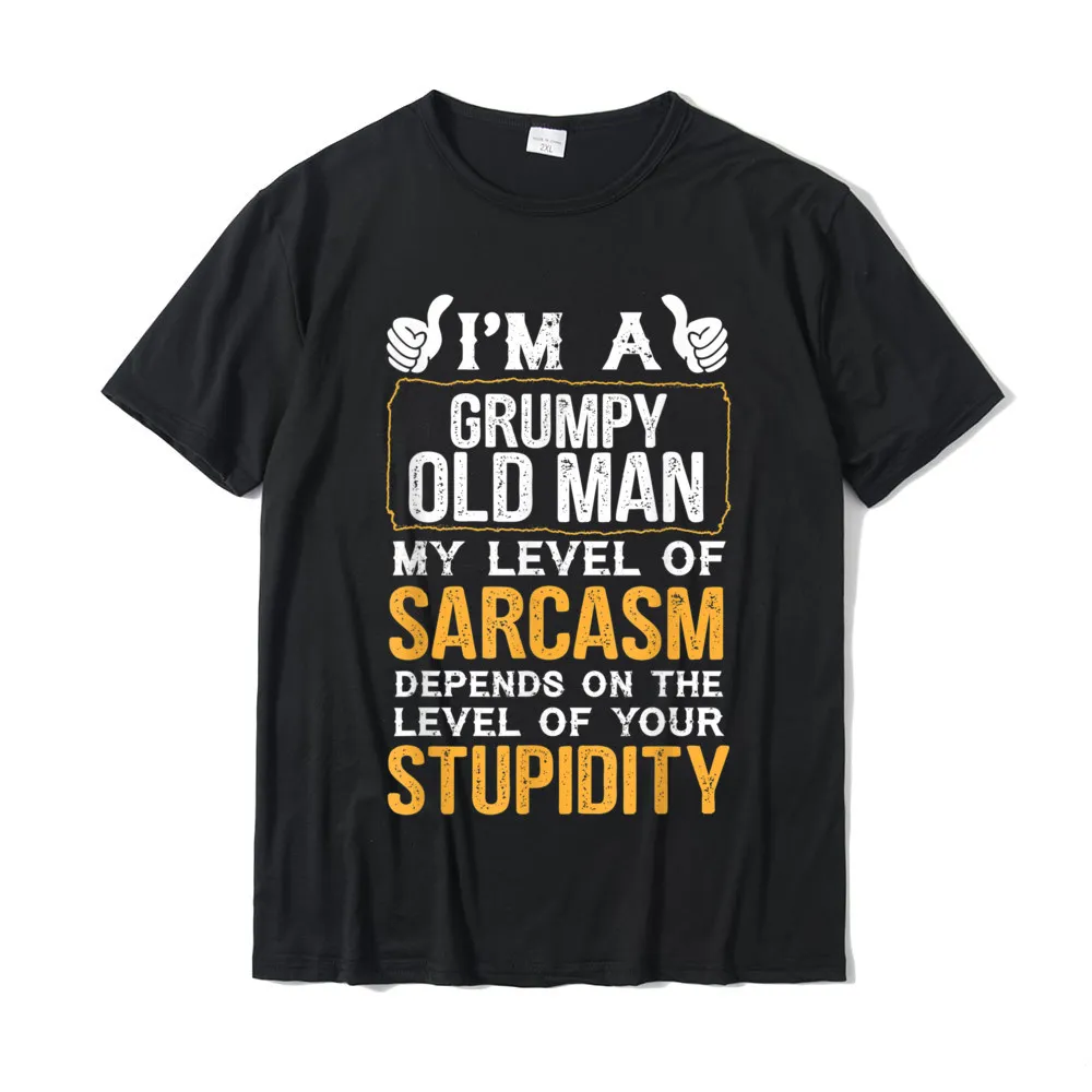 Classic Tops & Tees Prevalent Crewneck Normal Short Sleeve 100% Cotton Fabric Men T Shirts Casual Tops Shirt Top Quality Grandpa Shirts Im A Grumpy Old Man Tee Funny Grandpa Gifts__18148 black