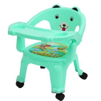 

Children's Dining Chair With Wheels Called Chair Baby Eating Table Children Chair Table Back Baby Plastic Stool