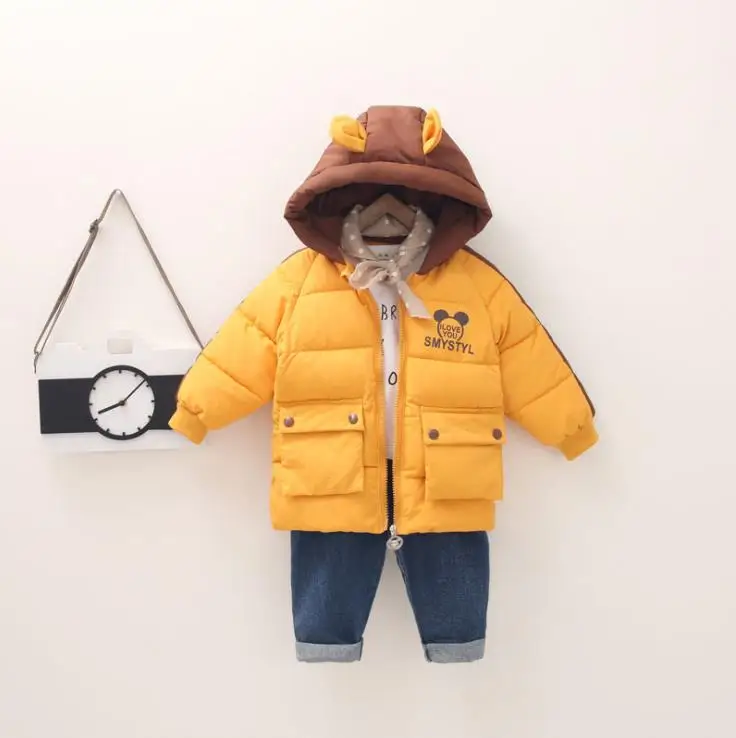 new children's down cotton padded children's boys and girls with the thickening cartoon Mickey Bao winter jumpsuit for a bo
