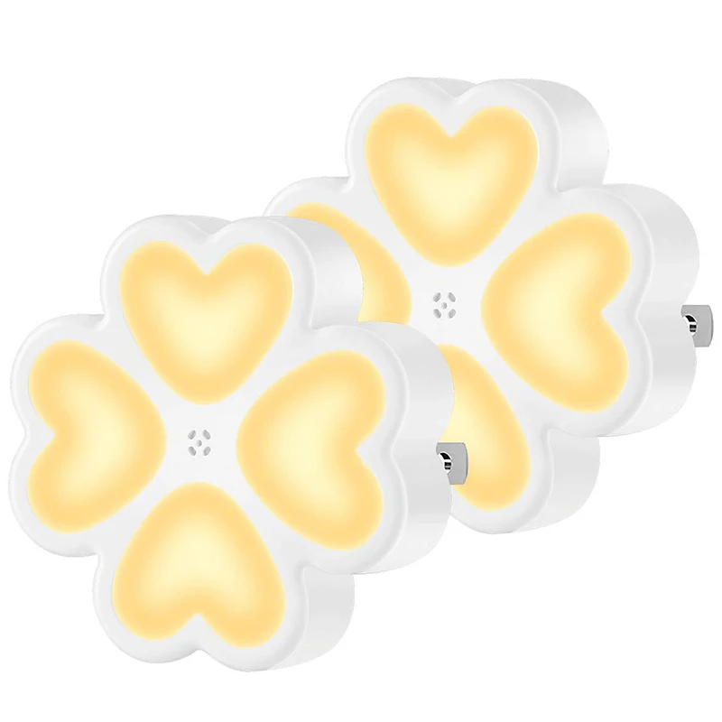 

[2Pack] Plug-In LED Night Light with Automatic Dusk to Dawn Sensor, Warm White LED Night Light, Wall Light Cabinet Stair Light f