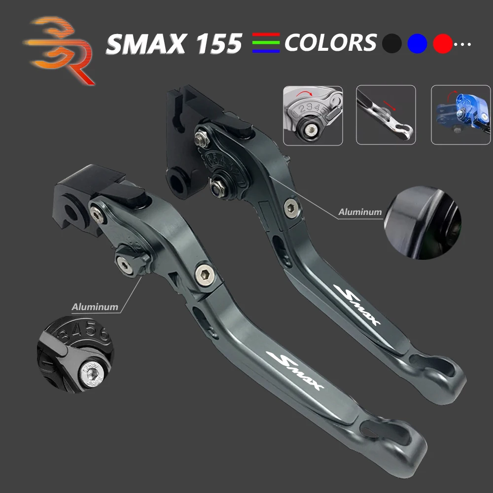 Clutch And Brake Levers For Yamaha SMAX155 Motorcycle CNC Aluminum
