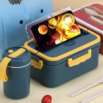 

Lunch Box Large-Capacity Square Portable Container Set High Temperature Resistant Microwave Oven Plastic Food Container