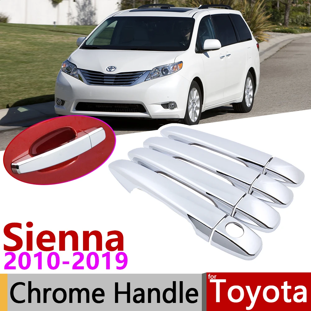 Хромированная крышка ручки двери для Toyota Sienna XL30 30 2010 ~ 2019 автомобильные