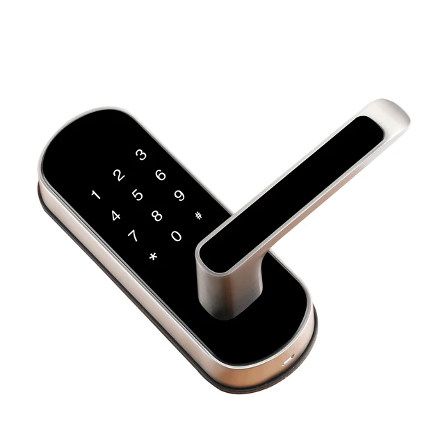 Popular TTLOCK Wifi bluetooth internet remote control smart deadbolt door lock on Wooden Door Sliver