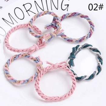

Hipster Headdress Tie Hair Band Korean Rubber Band Hair Band Hand-Knotted Hair Accessories Color Matching Hair Rope