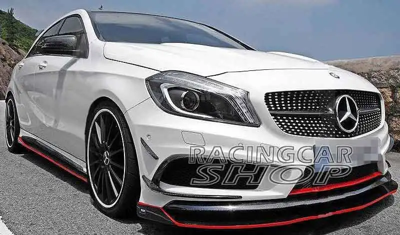 RZ стиль Реальные углеродного волокна передний спойлер для Benz A-CLASS W176 A250 A260 A45 Amg Pakage M008