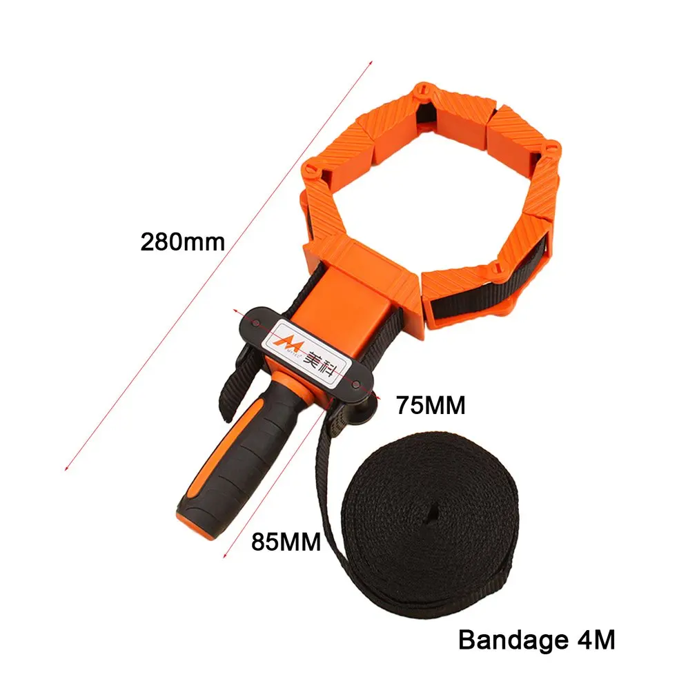 4 м нейлоновые ремни зажим многофункциональный скрепляющий Зажим Многоцелевой угол Быстрый регулируемый ремешок тиски для деревообработки инструмент зажим
