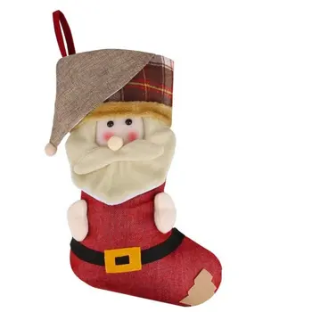 

Christmas Stockings Socks Santa Elk Claus Candy Gift Bag Merry Christmas Decorations for Home Festival Ornaments 2020