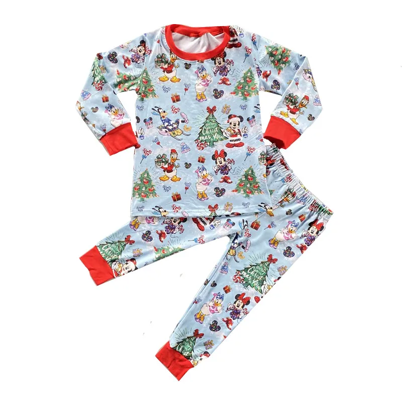 2-8Y Christmas Boy Pajamas Toddler Girls Christmas Pjs Kids Winter Clothes Baby Boys Sleepwear Xmas Grinch Pajamas Set - Цвет: 6 red cuff