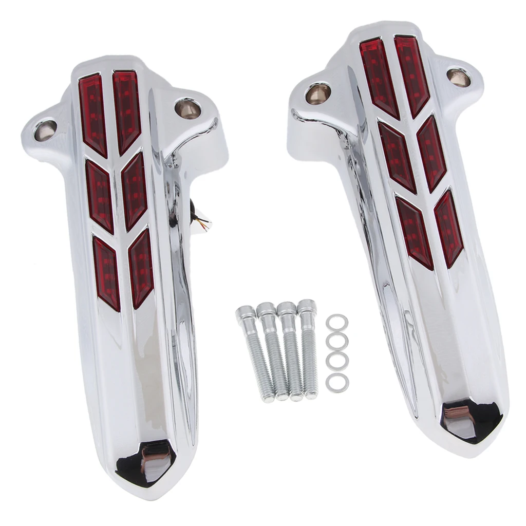 1 пара LED Нижняя вилка ноги Чехлы для Harley FLHT FLHX FLHR 2014 2015 2016 2017 2018| |