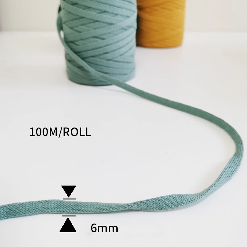 YOMDID 250g Colourful Flat Yarn DIY Handcraft Scarf Bag Knitting Yarn Practical Crochet Threads Weaving Yarn Sewing Accessories 6